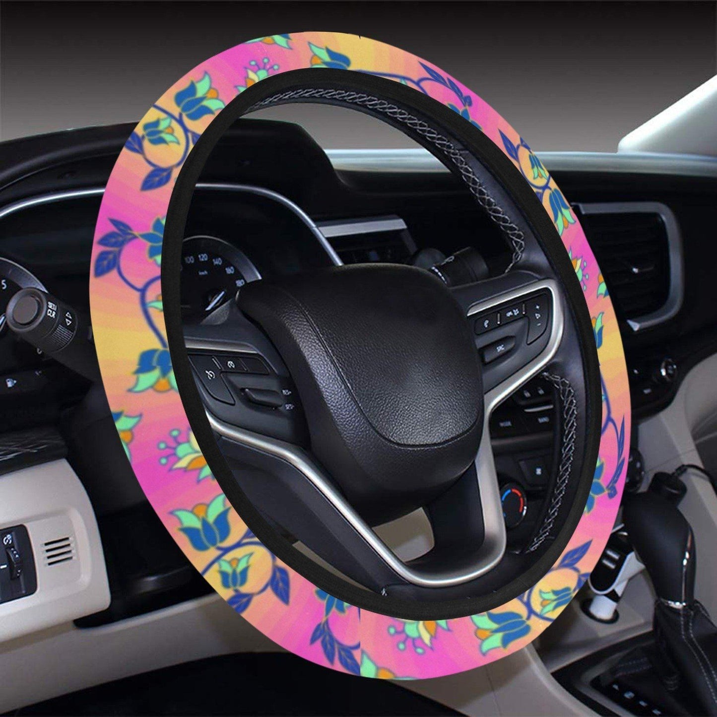 Orange Days Steering Wheel Cover with Elastic Edge Steering Wheel Cover with Elastic Edge e-joyer