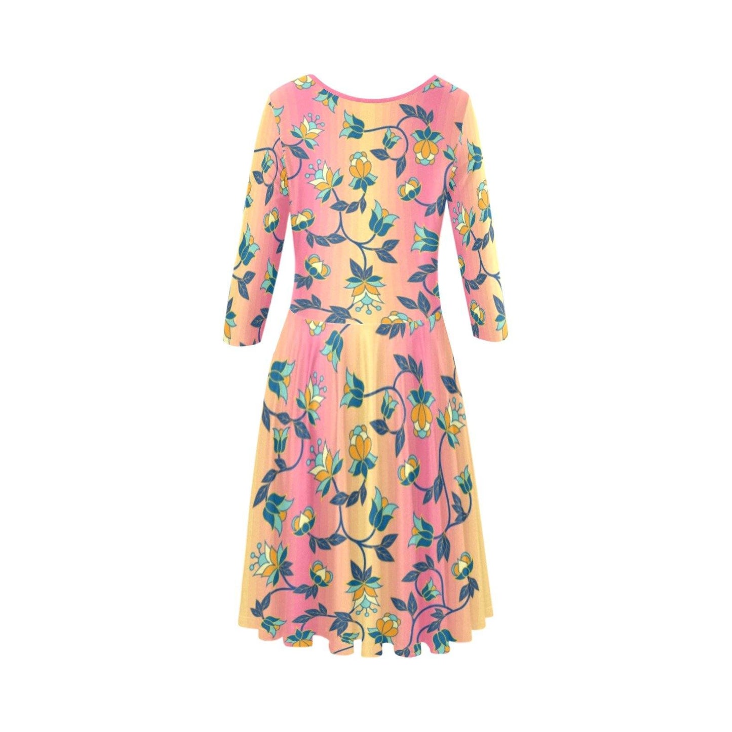 Orange Days Tethys Half-Sleeve Skater Dress(Model D20) Tethys Half-Sleeve Skater Dress (D20) e-joyer