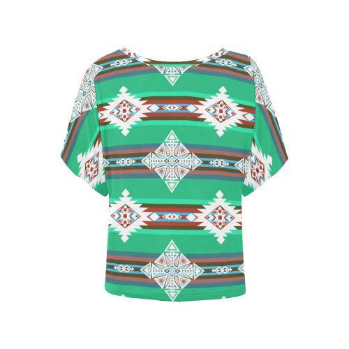 Plateau Stars Women's Batwing-Sleeved Blouse T shirt (Model T44) Women's Batwing-Sleeved Blouse T shirt (T44) e-joyer