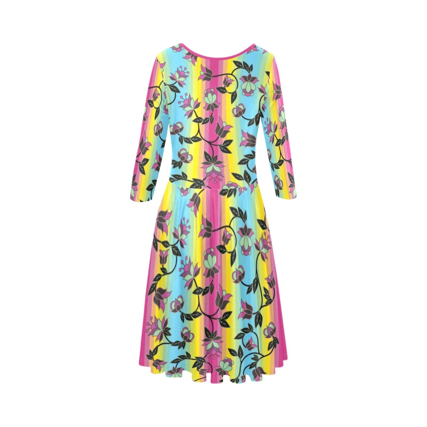 Powwow Carnival Tethys Half-Sleeve Skater Dress(Model D20) Tethys Half-Sleeve Skater Dress (D20) e-joyer