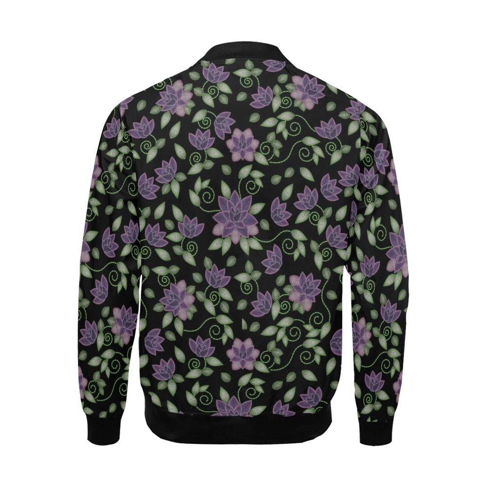 Purple Beaded Rose All Over Print Bomber Jacket for Men (Model H19) All Over Print Bomber Jacket for Men (H19) e-joyer
