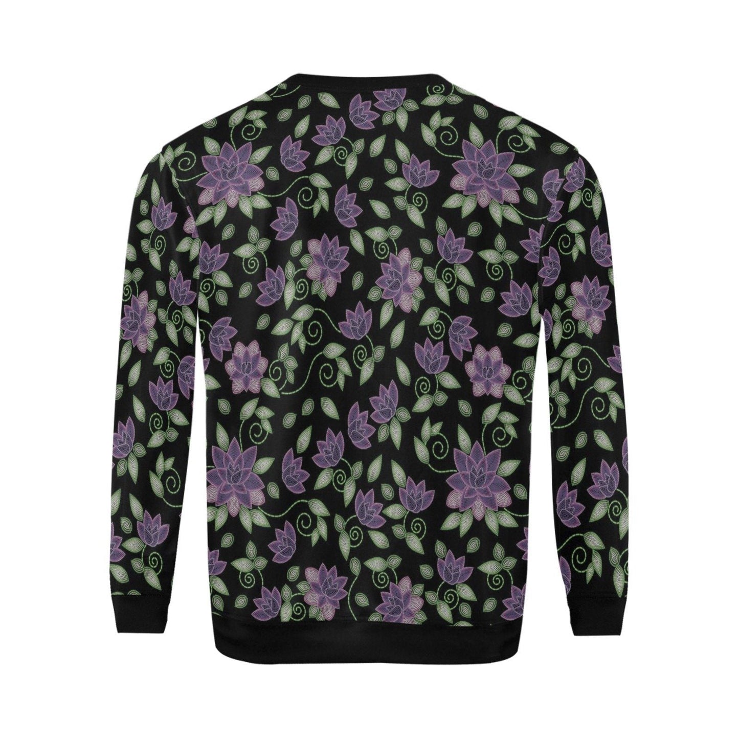 Purple Beaded Rose All Over Print Crewneck Sweatshirt for Men (Model H18) shirt e-joyer