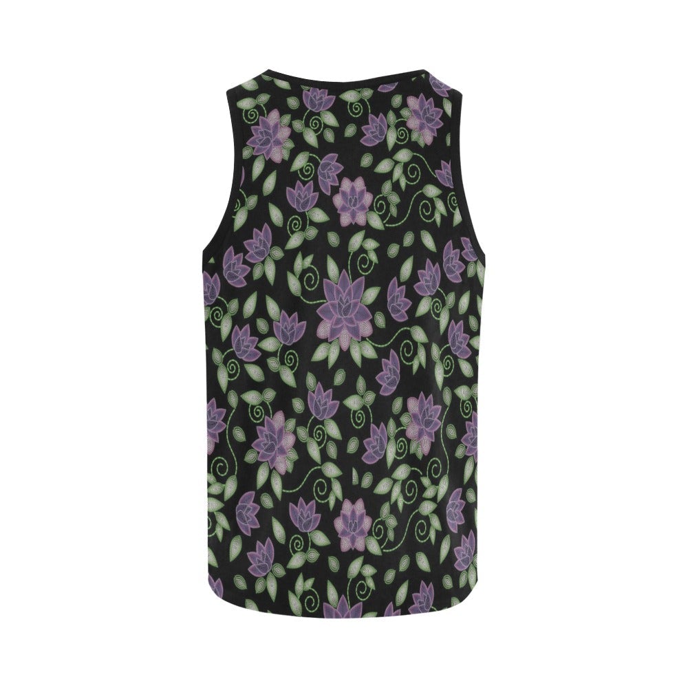 Purple Beaded Rose All Over Print Tank Top for Women (Model T43) All Over Print Tank Top for Women (T43) e-joyer