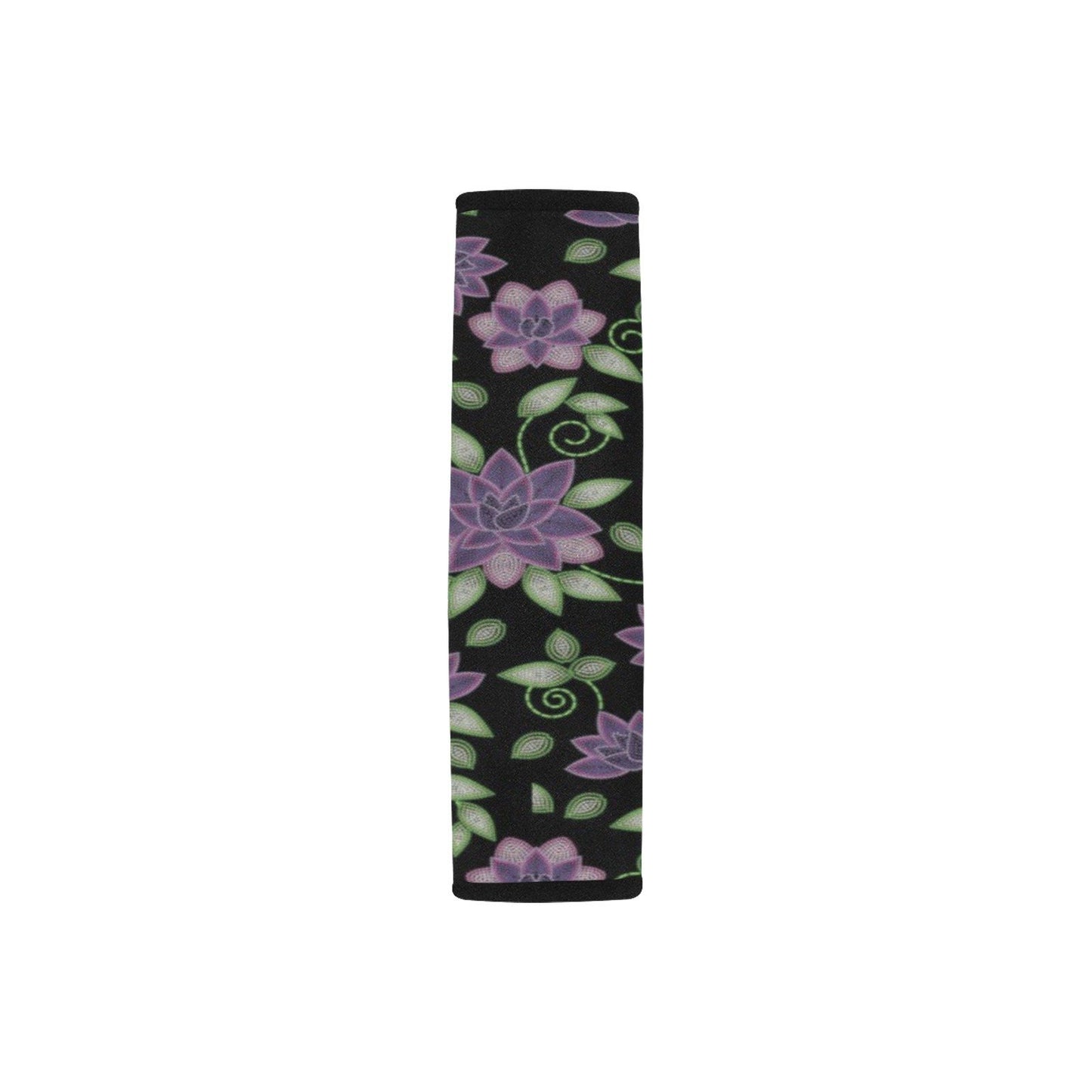 Purple Beaded Rose Car Seat Belt Cover 7''x12.6'' (Pack of 2) Car Seat Belt Cover 7x12.6 (Pack of 2) e-joyer