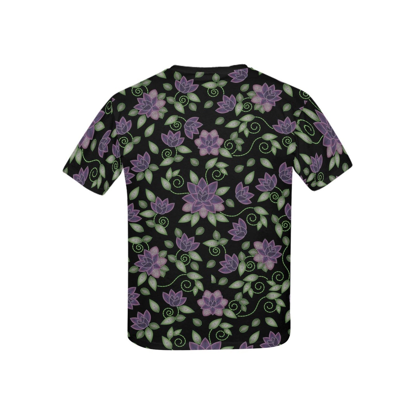 Purple Beaded Rose Kids' All Over Print T-shirt (USA Size) (Model T40) All Over Print T-shirt for Kid (T40) e-joyer