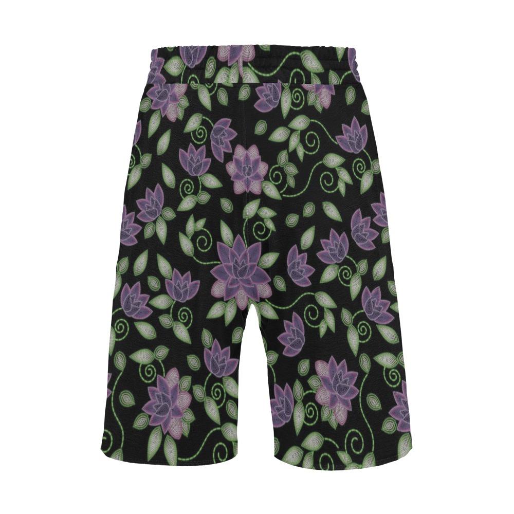Purple Beaded Rose Men's All Over Print Casual Shorts (Model L23) Men's Casual Shorts (L23) e-joyer