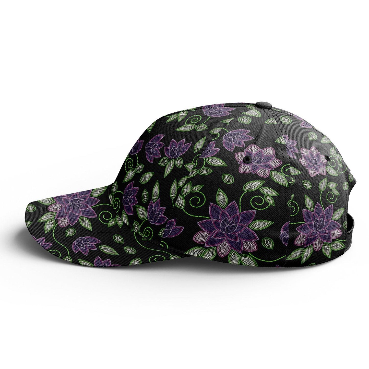 Purple Beaded Rose Snapback Hat hat Herman