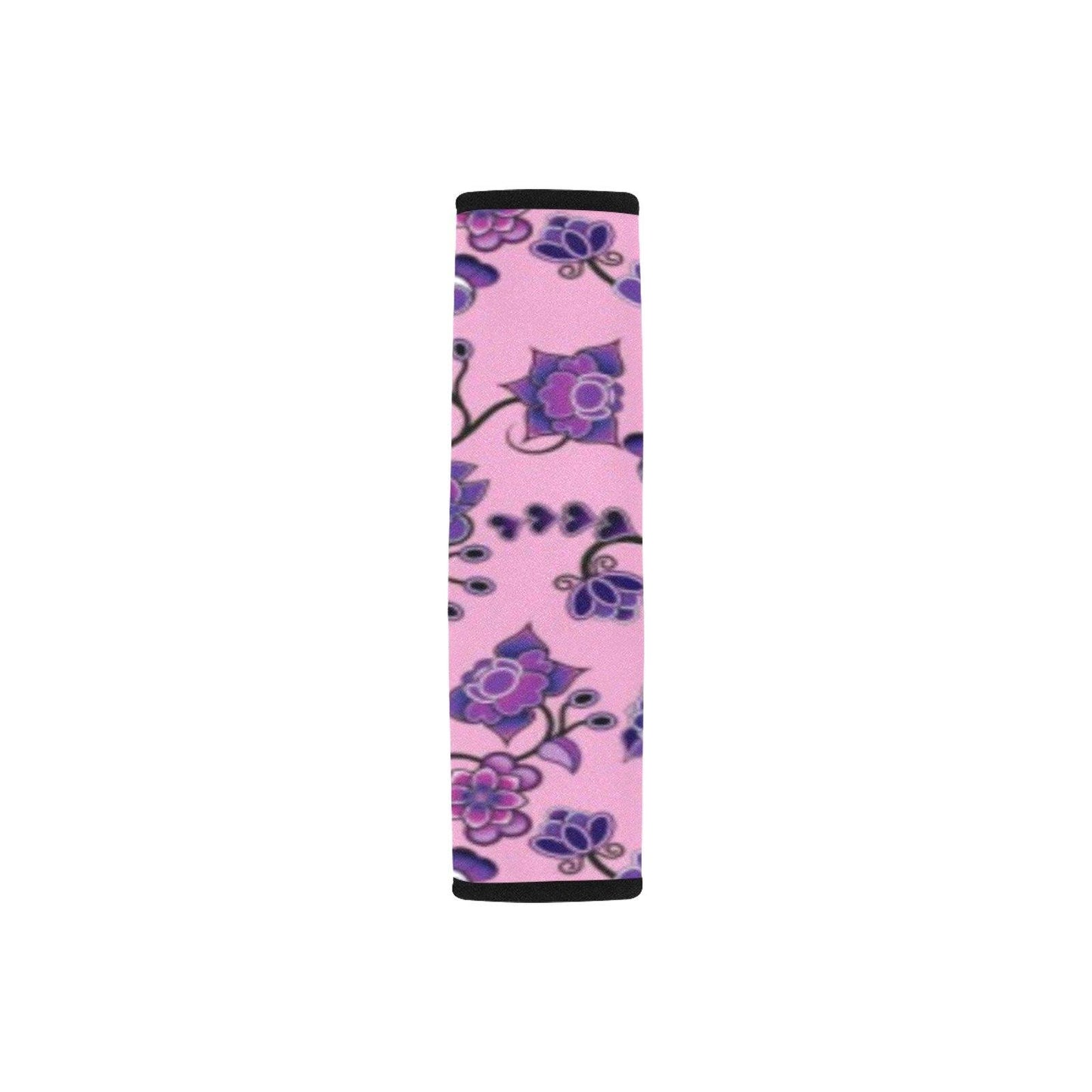 Purple Floral Amour Car Seat Belt Cover 7''x12.6'' (Pack of 2) Car Seat Belt Cover 7x12.6 (Pack of 2) e-joyer