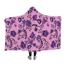 Load image into Gallery viewer, Purple Floral Amour Hooded Blanket blanket 49 Dzine 
