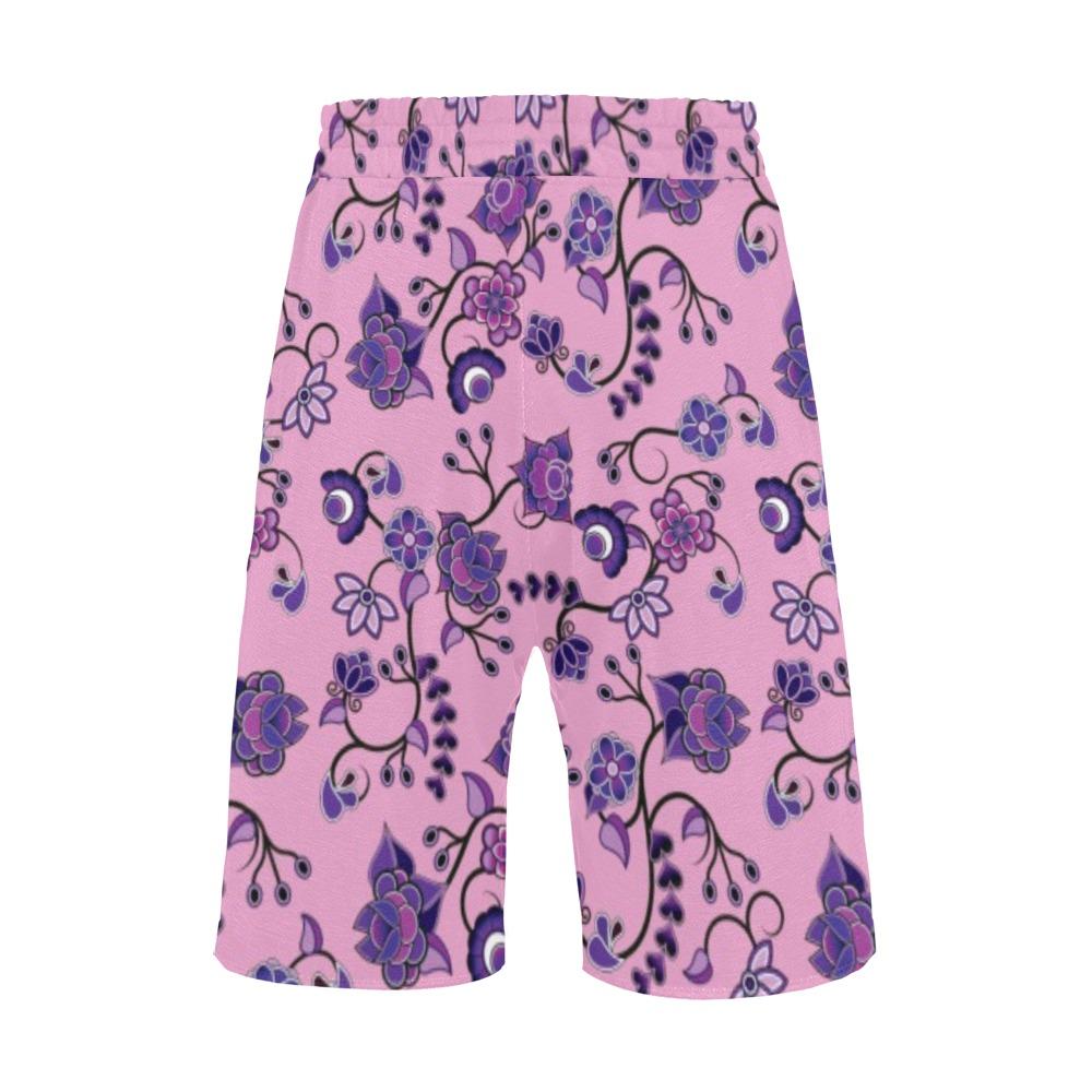 Purple Floral Amour Men's All Over Print Casual Shorts (Model L23) Men's Casual Shorts (L23) e-joyer