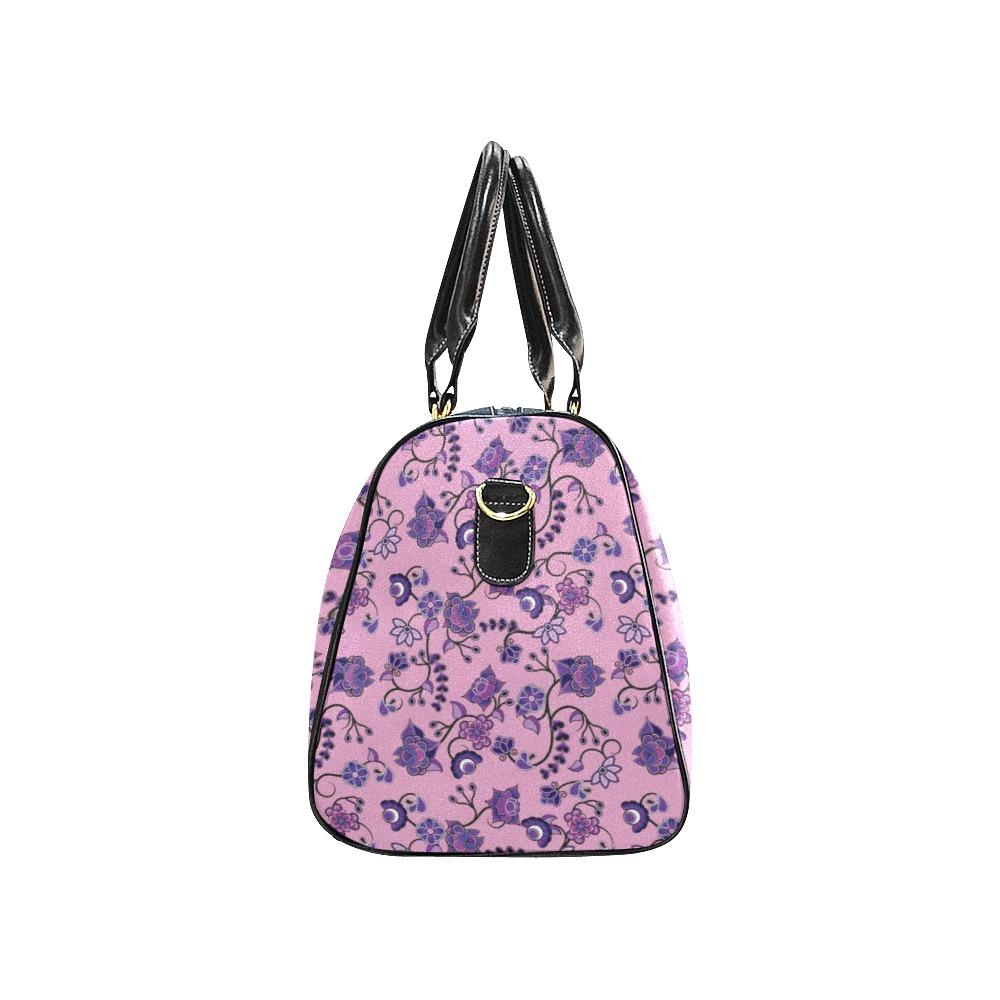 Purple Floral Amour New Waterproof Travel Bag/Large (Model 1639) Waterproof Travel Bags (1639) e-joyer