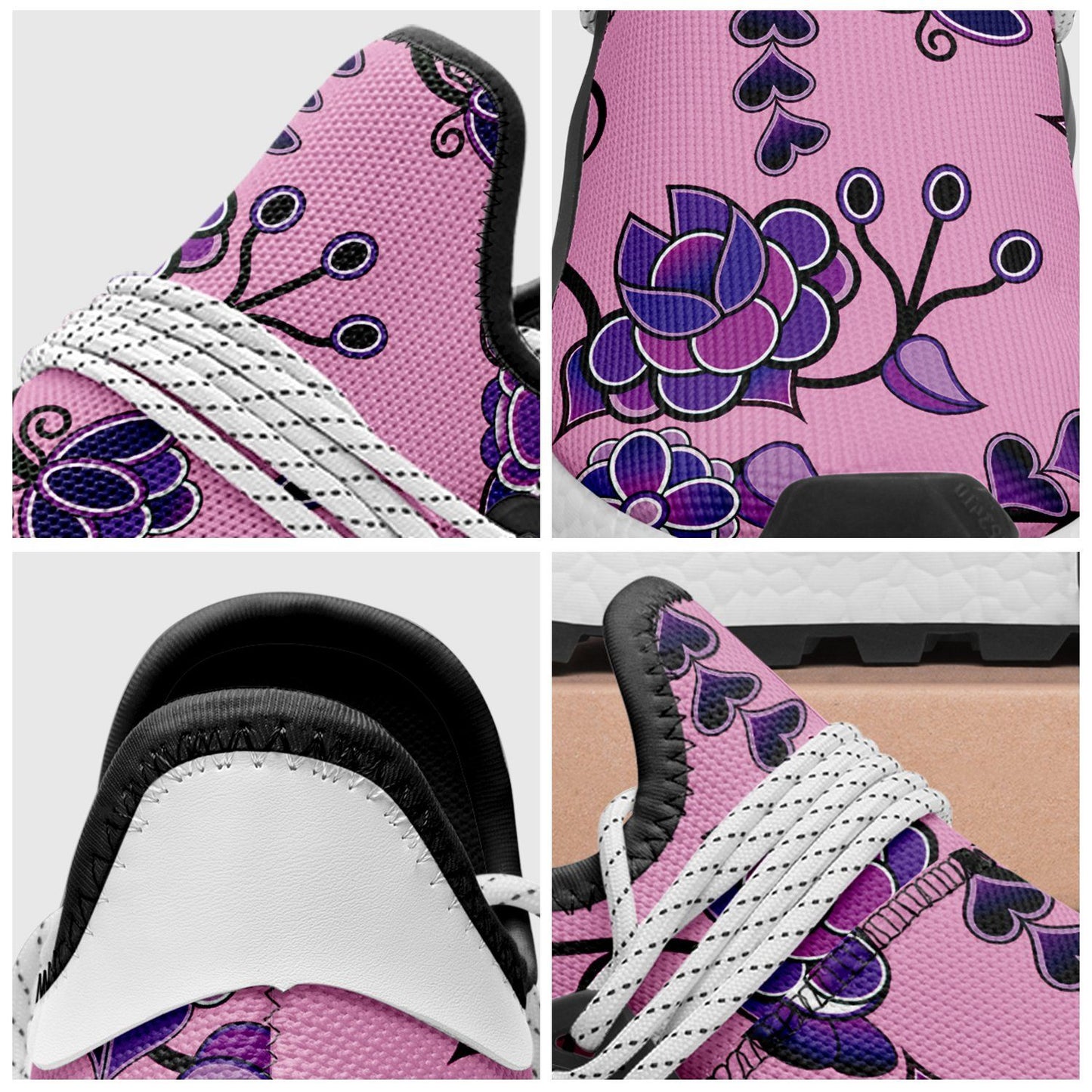 Purple Floral Amour Okaki Sneakers Shoes Herman