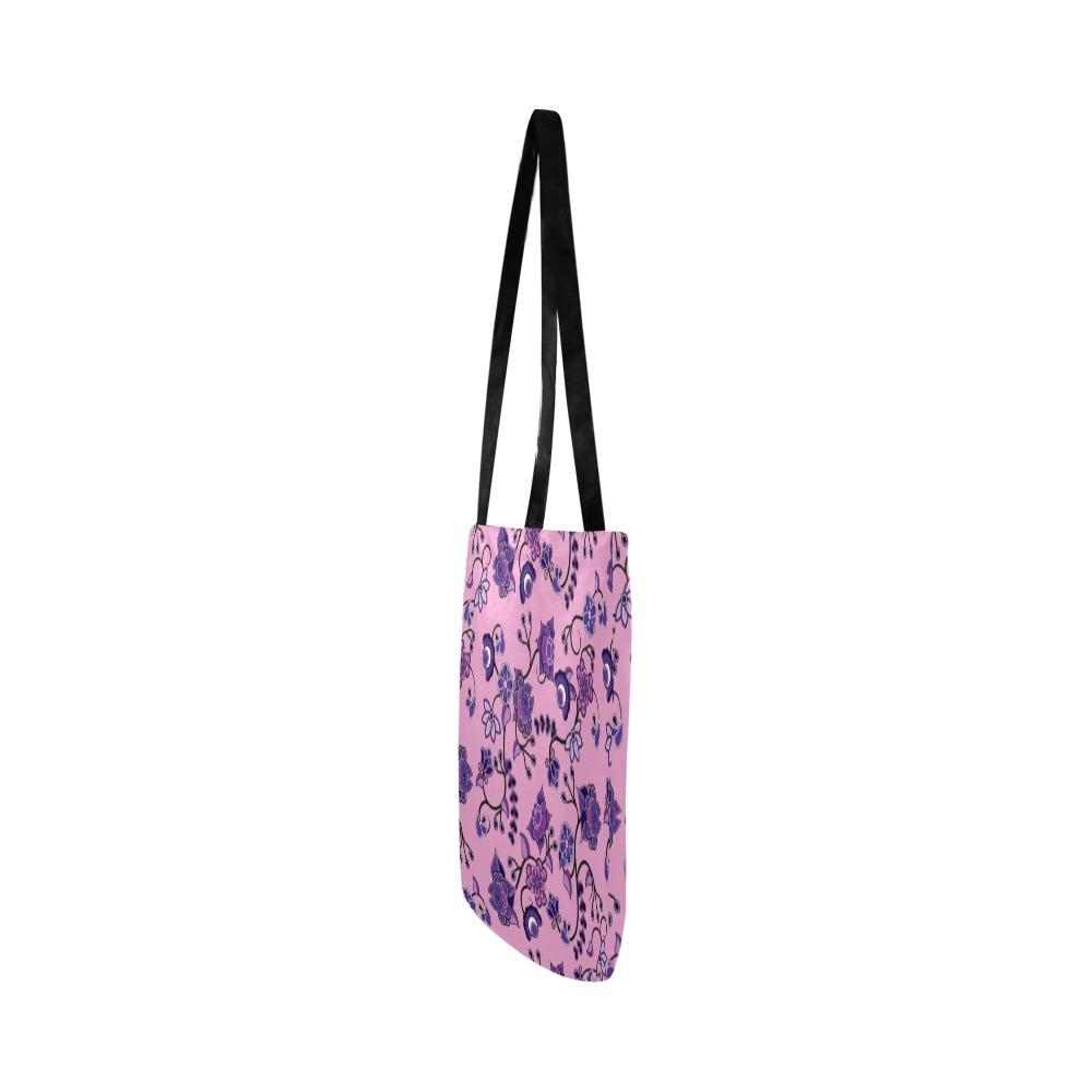 Purple Floral Amour Reusable Shopping Bag Model 1660 (Two sides) Shopping Tote Bag (1660) e-joyer