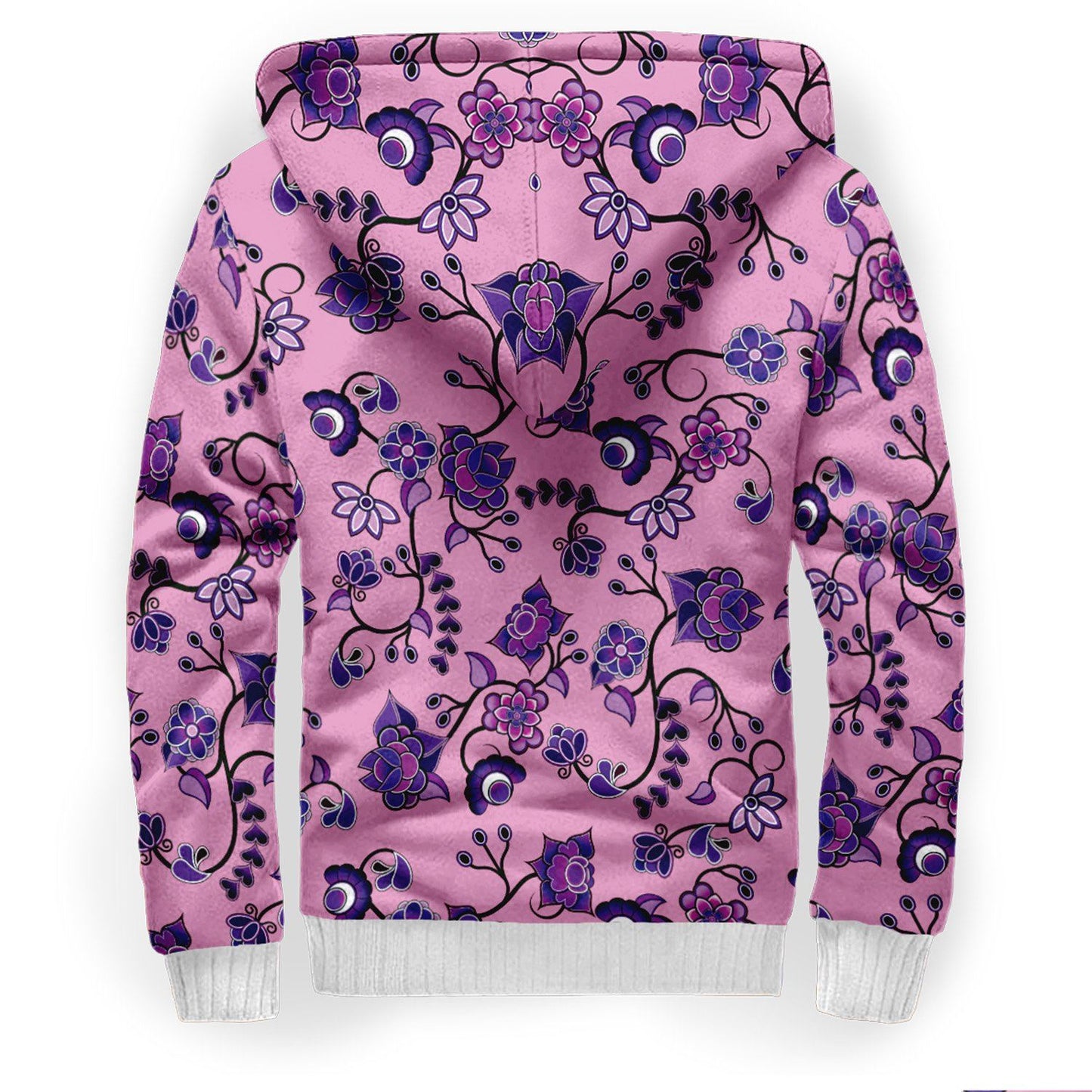 Purple Floral Amour Sherpa Hoodie hoodie Herman