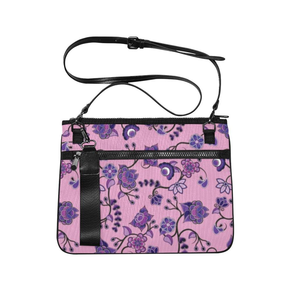 Purple Floral Amour Slim Clutch Bag (Model 1668) Slim Clutch Bags (1668) e-joyer