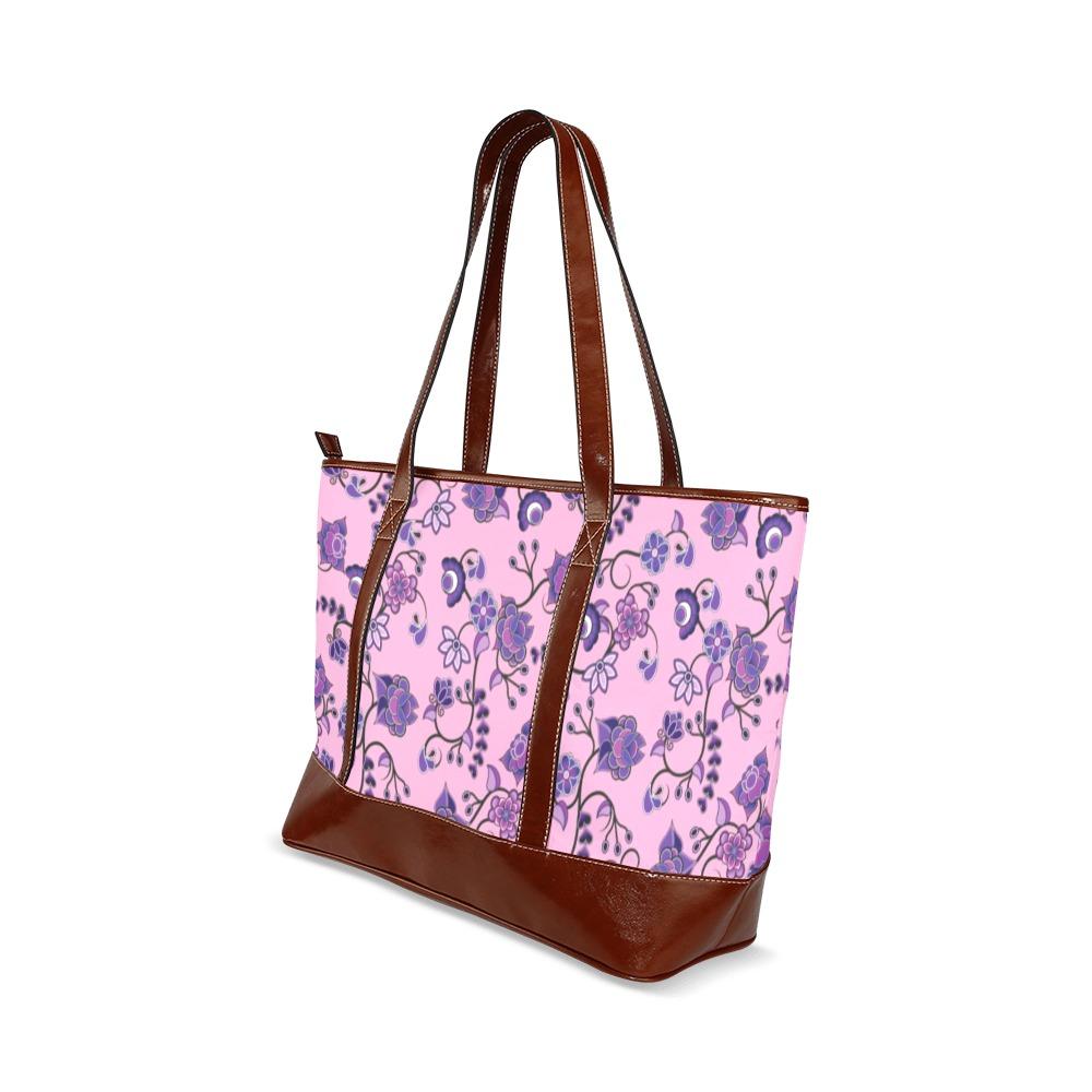 Purple Floral Amour Tote Handbag (Model 1642) Tote Handbags (1642) e-joyer