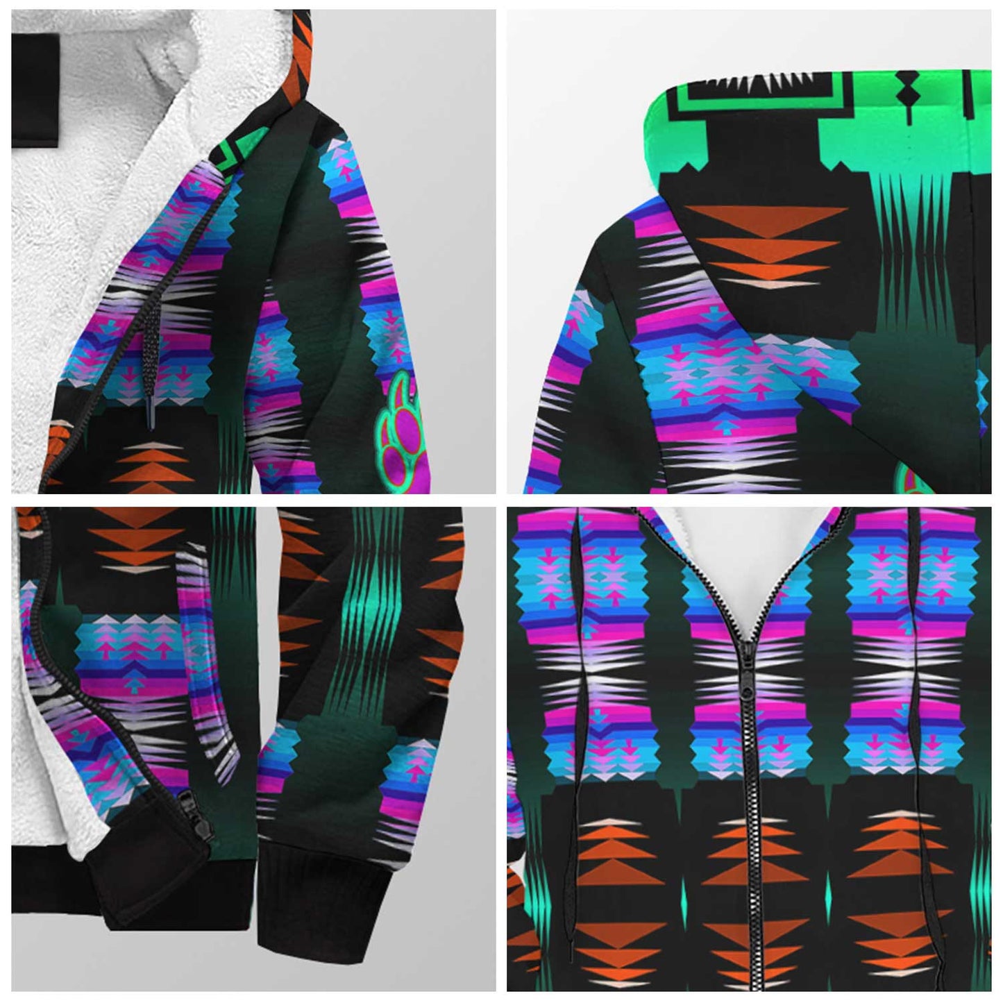 Purple Midnight Bearpaw Sherpa Hoodie 49 Dzine