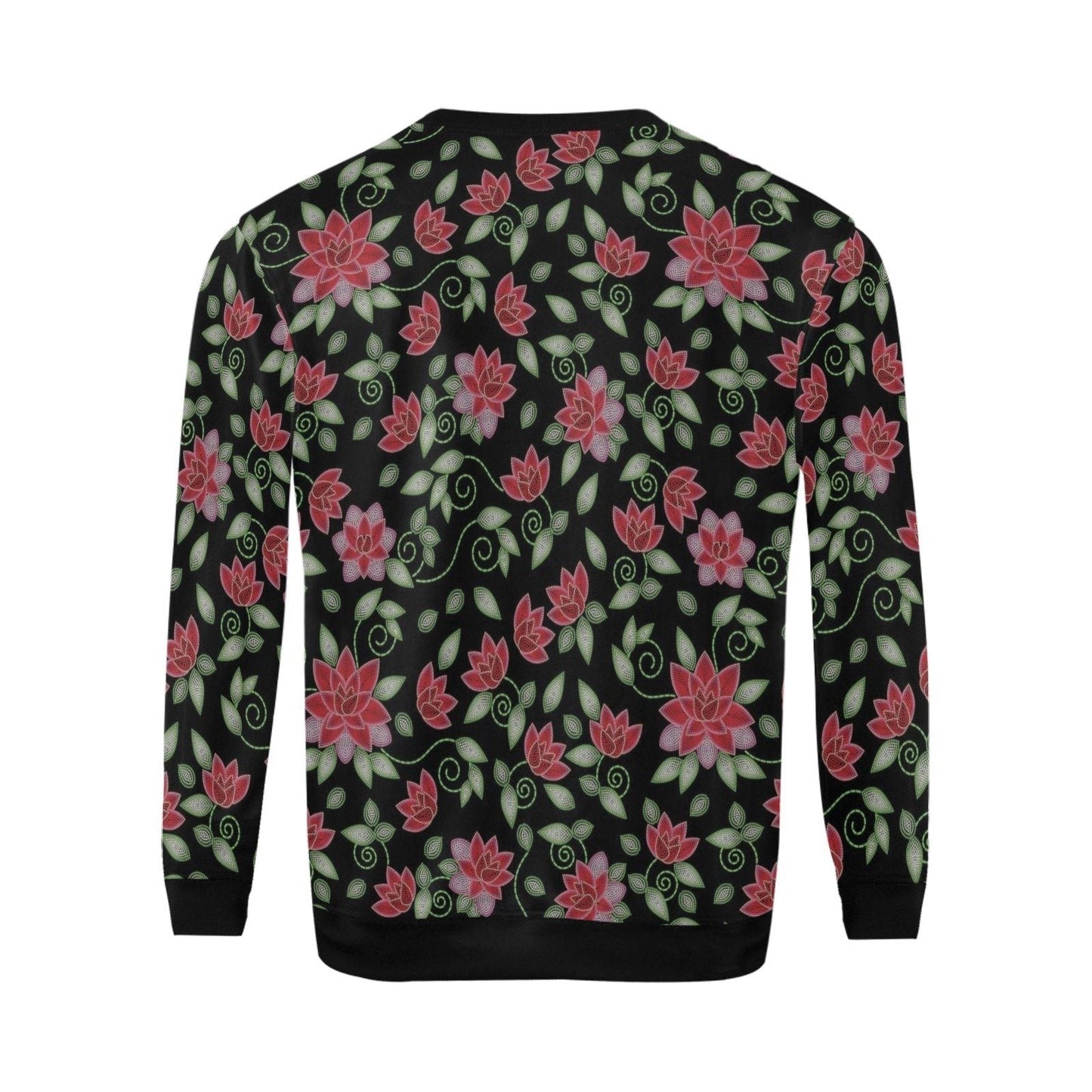Red Beaded Rose All Over Print Crewneck Sweatshirt for Men (Model H18) shirt e-joyer