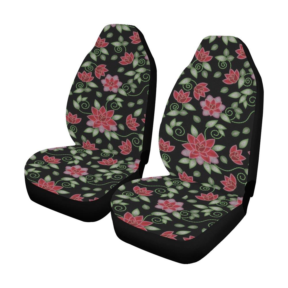 Red Beaded Rose Car Seat Covers (Set of 2) Car Seat Covers e-joyer