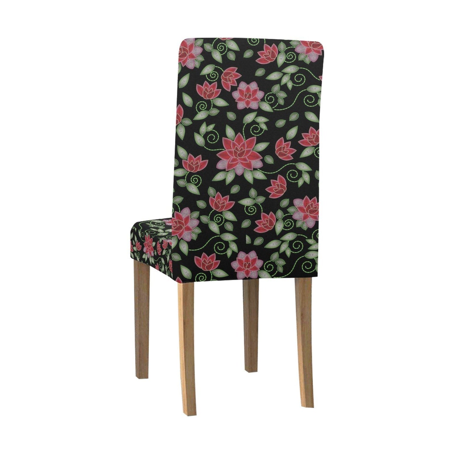 Red Beaded Rose Chair Cover (Pack of 4) Chair Cover (Pack of 4) e-joyer