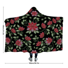 Load image into Gallery viewer, Red Beaded Rose Hooded Blanket blanket 49 Dzine 
