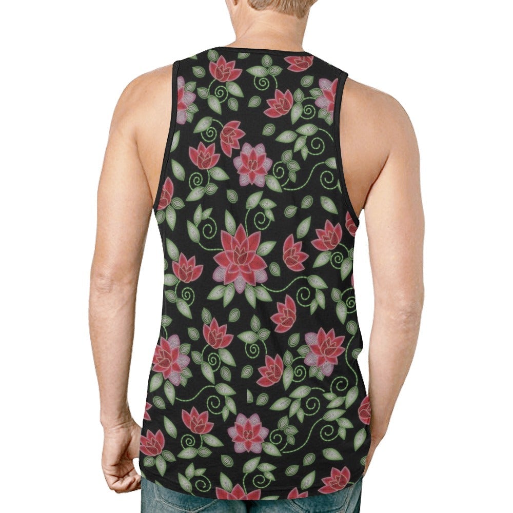 Red Beaded Rose New All Over Print Tank Top for Men (Model T46) New All Over Print Tank Top for Men (T46) e-joyer
