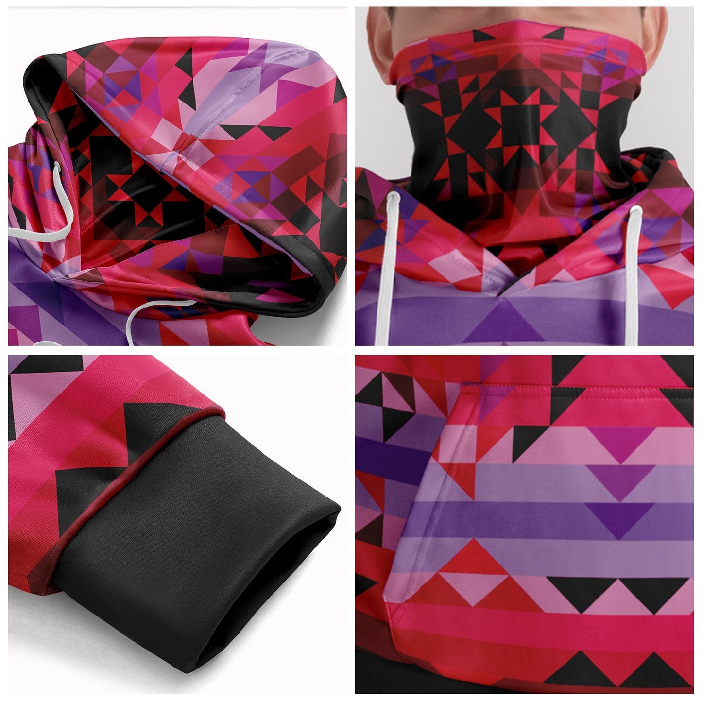 Red Star Hoodie with Face Cover 49 Dzine