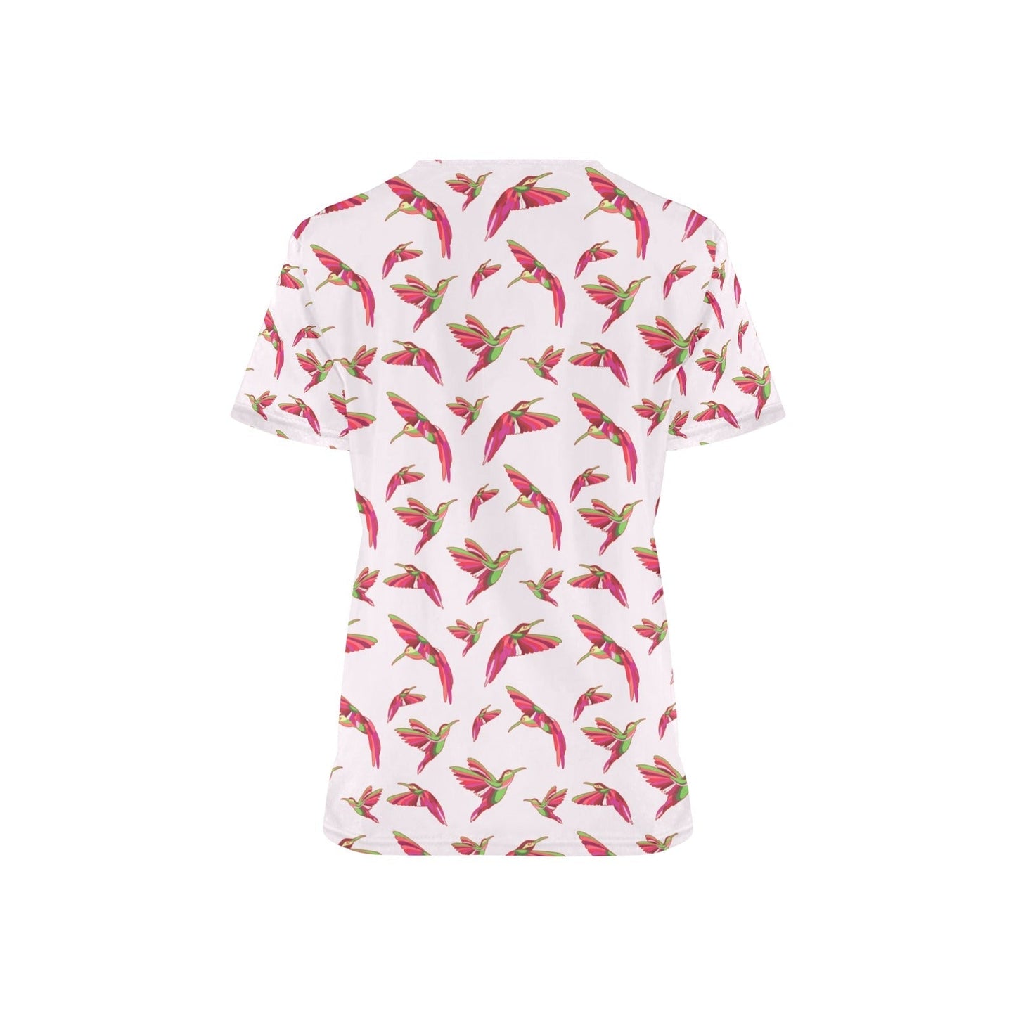 Red Swift Colourful All Over Print Scrub Top Scrub Top e-joyer