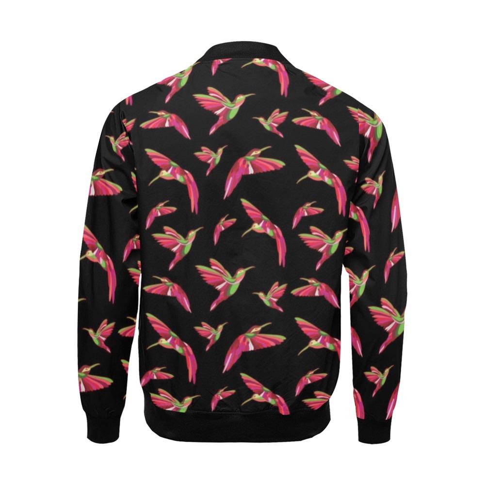 Red Swift Colourful Black All Over Print Bomber Jacket for Men (Model H19) All Over Print Bomber Jacket for Men (H19) e-joyer