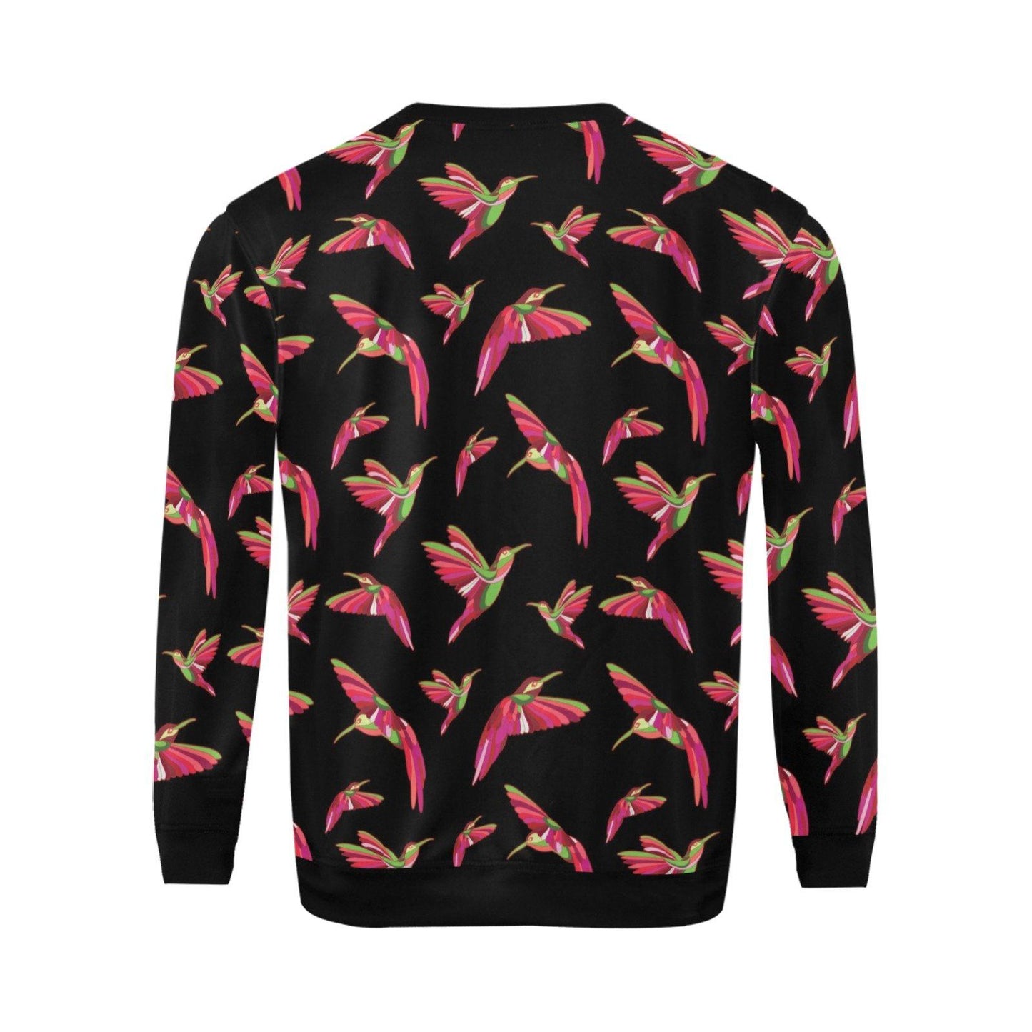 Red Swift Colourful Black All Over Print Crewneck Sweatshirt for Men (Model H18) shirt e-joyer