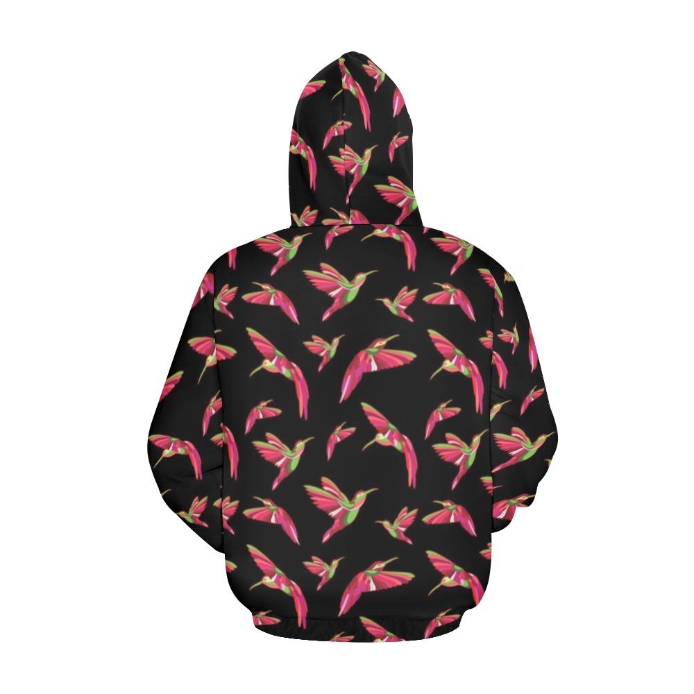 Red Swift Colourful Black All Over Print Hoodie for Men (USA Size) (Model H13) All Over Print Hoodie for Men (H13) e-joyer