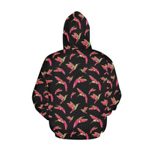 Load image into Gallery viewer, Red Swift Colourful Black All Over Print Hoodie for Women (USA Size) (Model H13) All Over Print Hoodie for Women (H13) e-joyer 
