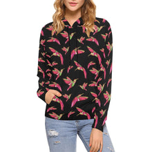 Load image into Gallery viewer, Red Swift Colourful Black All Over Print Hoodie for Women (USA Size) (Model H13) All Over Print Hoodie for Women (H13) e-joyer 
