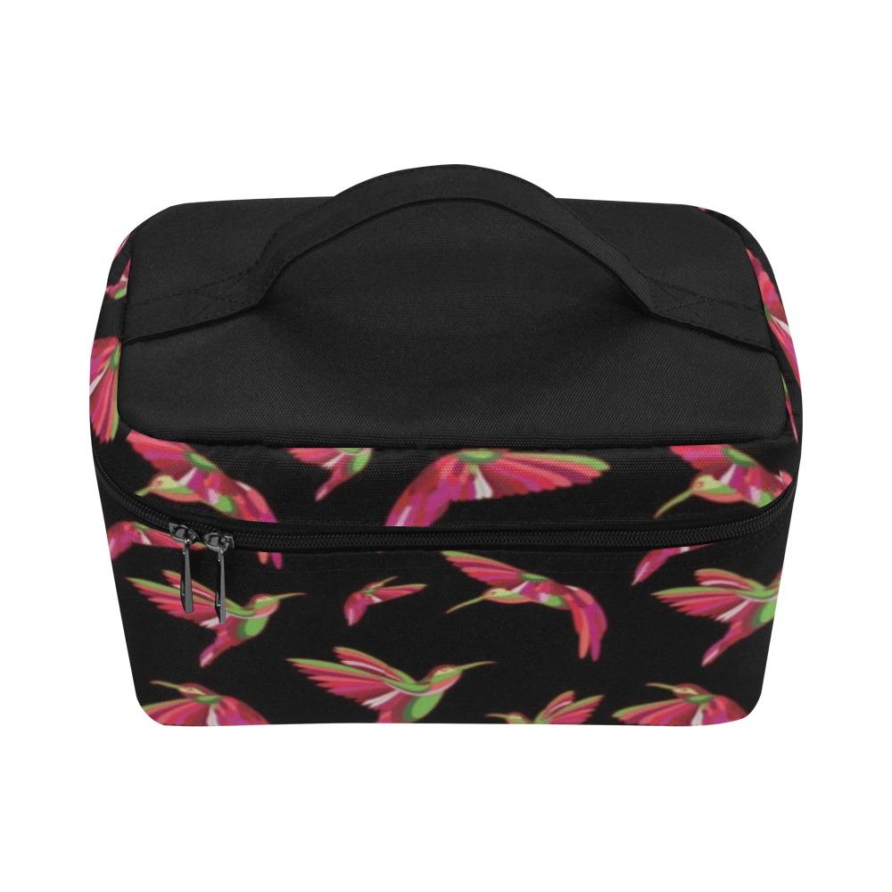 Red Swift Colourful Black Cosmetic Bag/Large (Model 1658) bag e-joyer