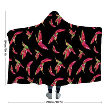 Load image into Gallery viewer, Red Swift Colourful Black Hooded Blanket blanket 49 Dzine 
