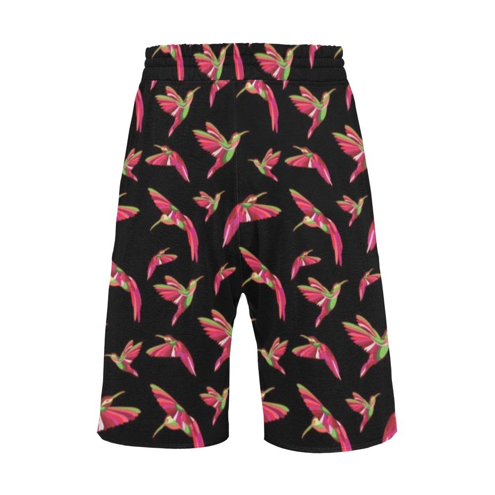 Red Swift Colourful Black Men's All Over Print Casual Shorts (Model L23) Men's Casual Shorts (L23) e-joyer