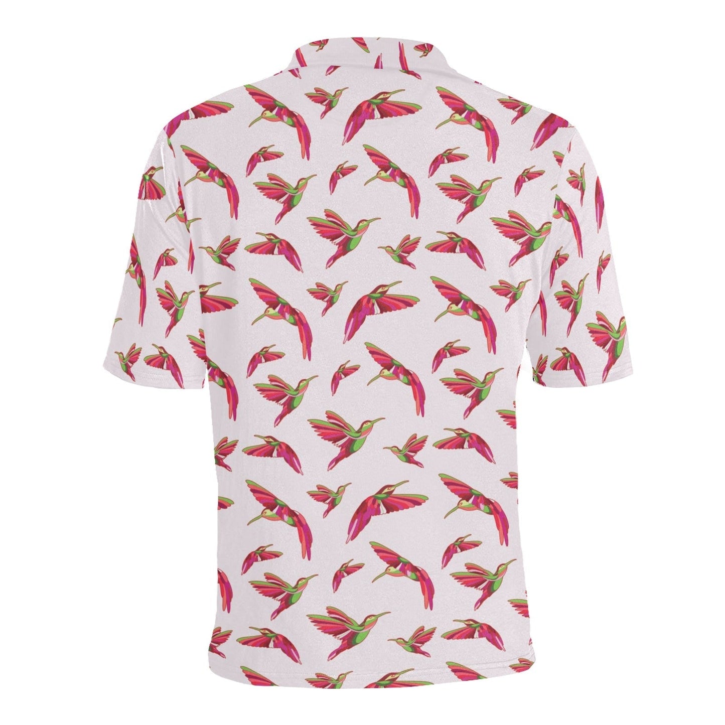 Red Swift Colourful Men's All Over Print Polo Shirt (Model T55) Men's Polo Shirt (Model T55) e-joyer