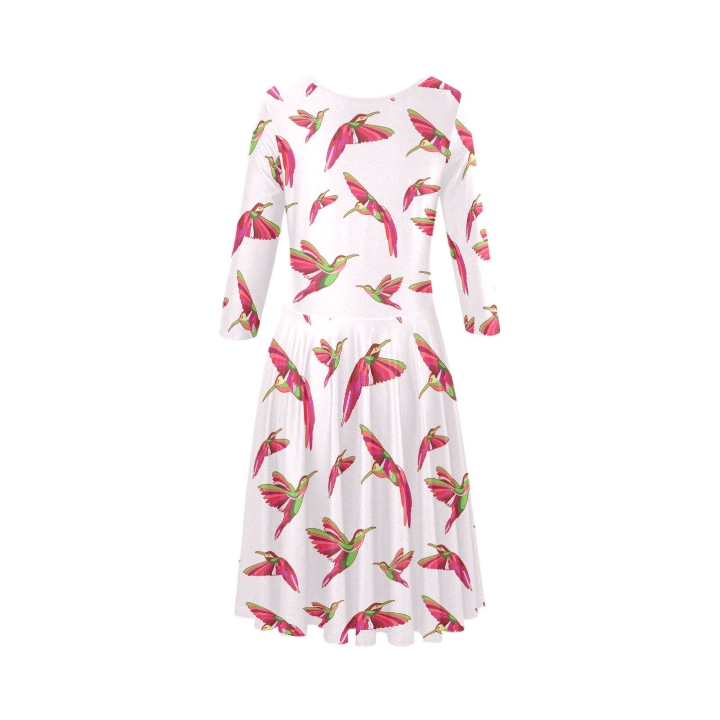 Red Swift Colourful Tethys Half-Sleeve Skater Dress(Model D20) Tethys Half-Sleeve Skater Dress (D20) e-joyer