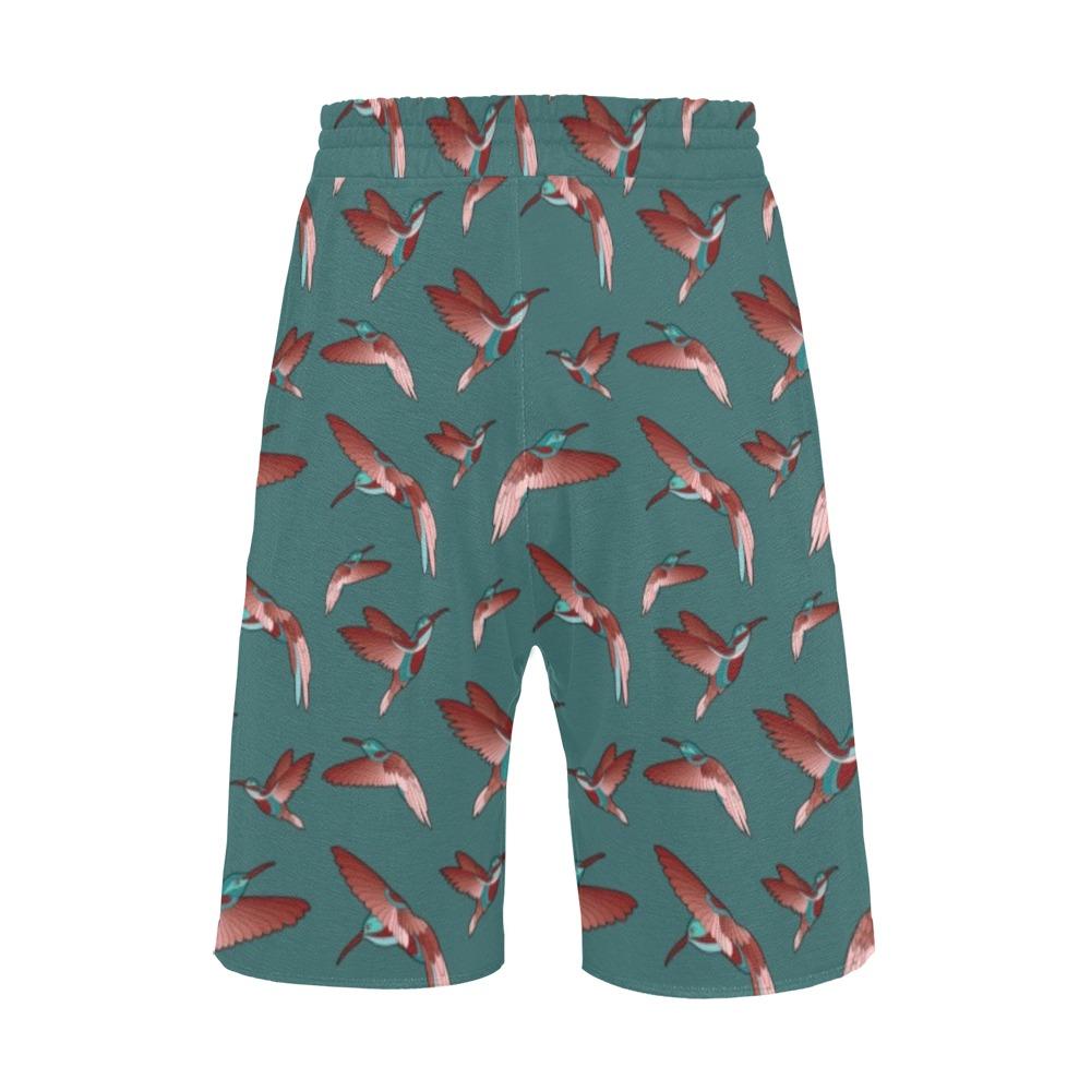 Red Swift Turquoise Men's All Over Print Casual Shorts (Model L23) short e-joyer