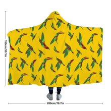 Load image into Gallery viewer, Red Swift Yellow Hooded Blanket blanket 49 Dzine 

