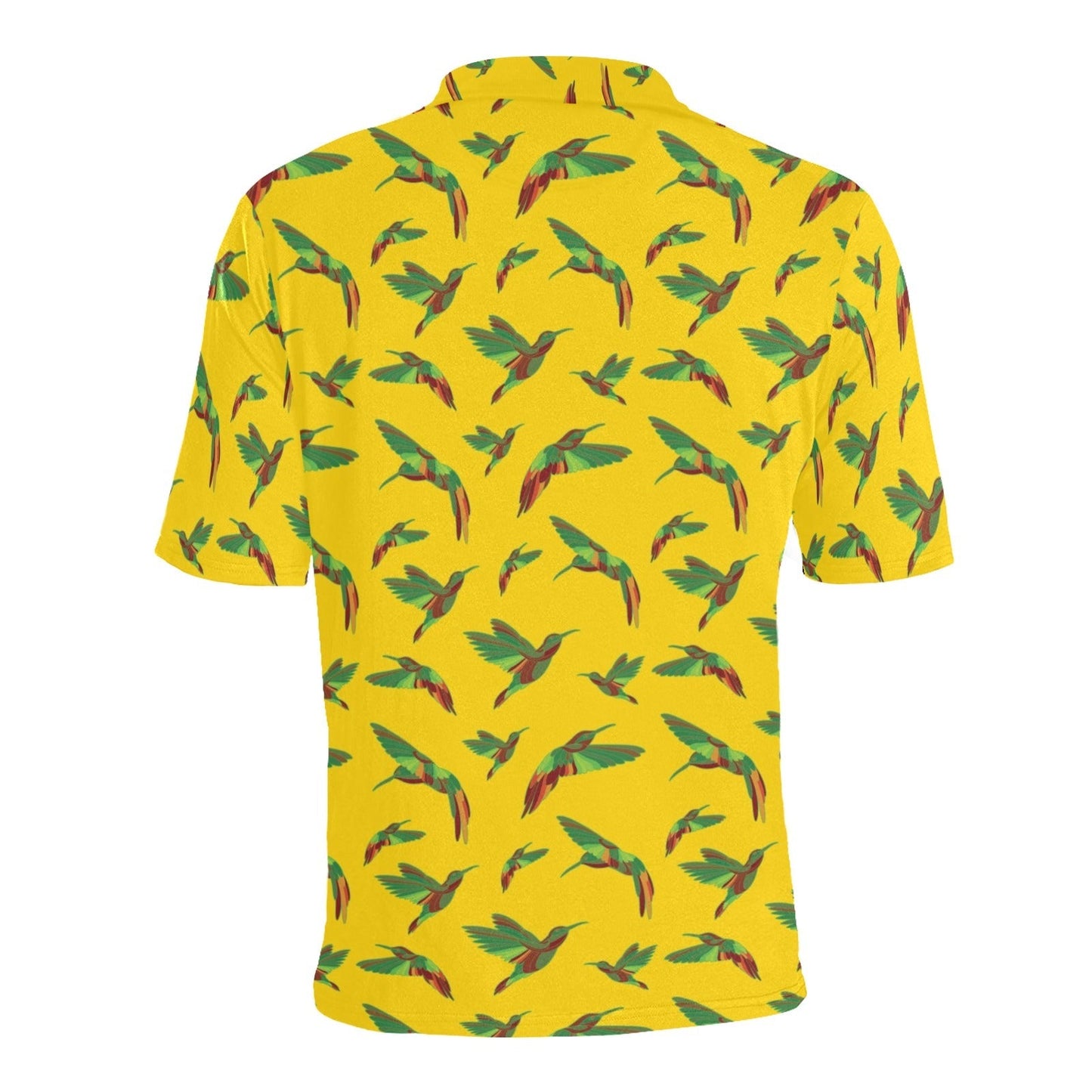 Red Swift Yellow Men's All Over Print Polo Shirt (Model T55) Men's Polo Shirt (Model T55) e-joyer