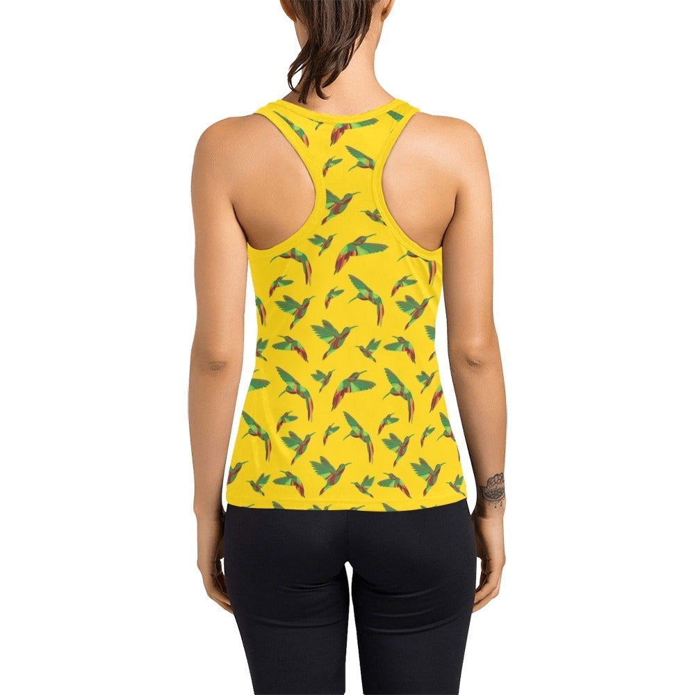Red Swift Yellow Women's Racerback Tank Top (Model T60) Racerback Tank Top (T60) e-joyer