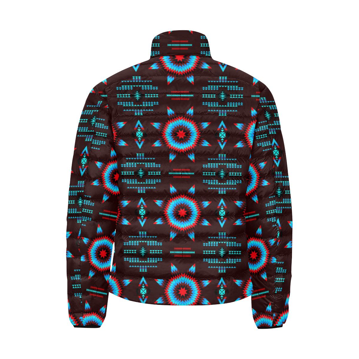 Rising Star Corn Moon Men's Stand Collar Padded Jacket (Model H41) Men's Stand Collar Padded Jacket (H41) e-joyer