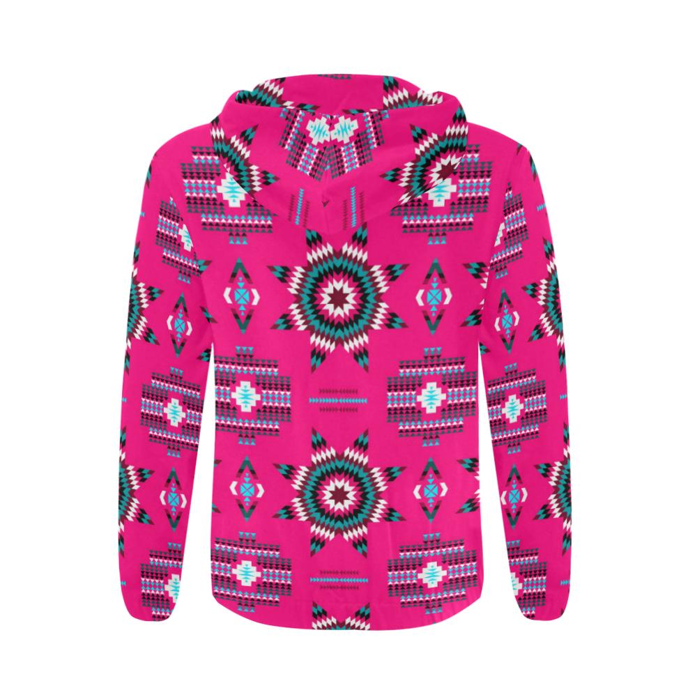 Rising Star Strawberry Moon All Over Print Full Zip Hoodie for Men (Model H14) All Over Print Full Zip Hoodie for Men (H14) e-joyer