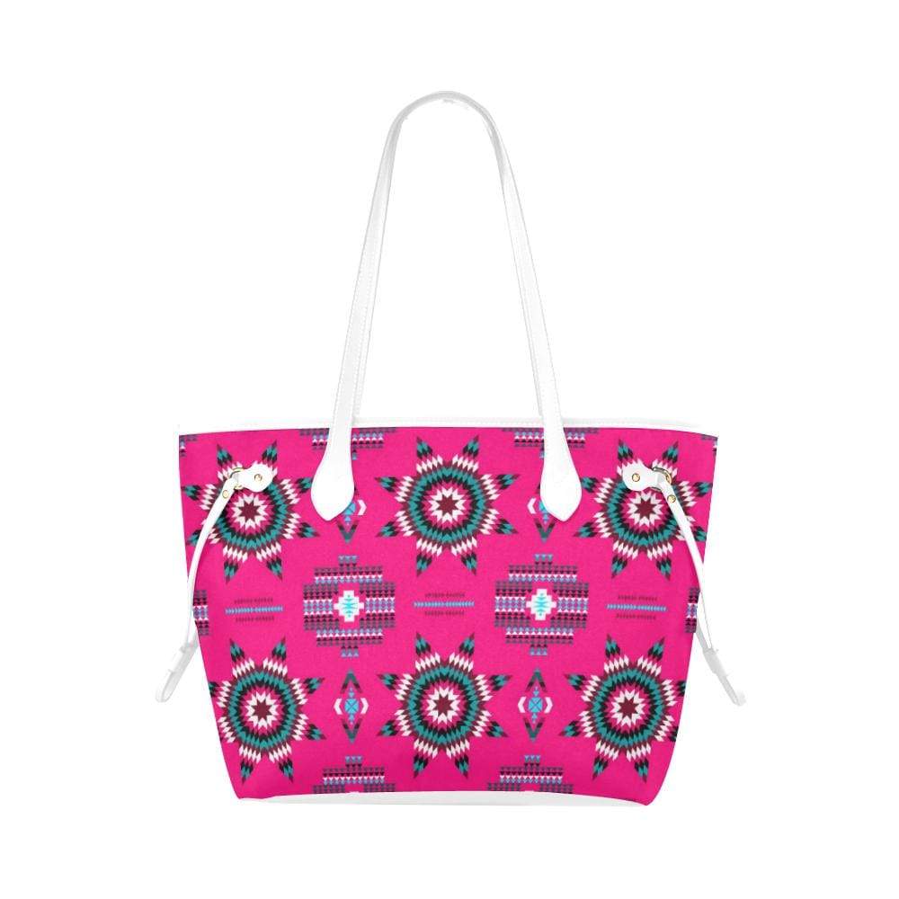 Rising Star Strawberry Moon Clover Canvas Tote Bag (Model 1661) Clover Canvas Tote Bag (1661) e-joyer