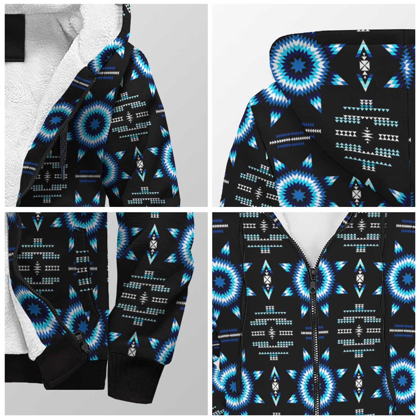 Rising Star Wolf Moon Sherpa Hoodie 49 Dzine