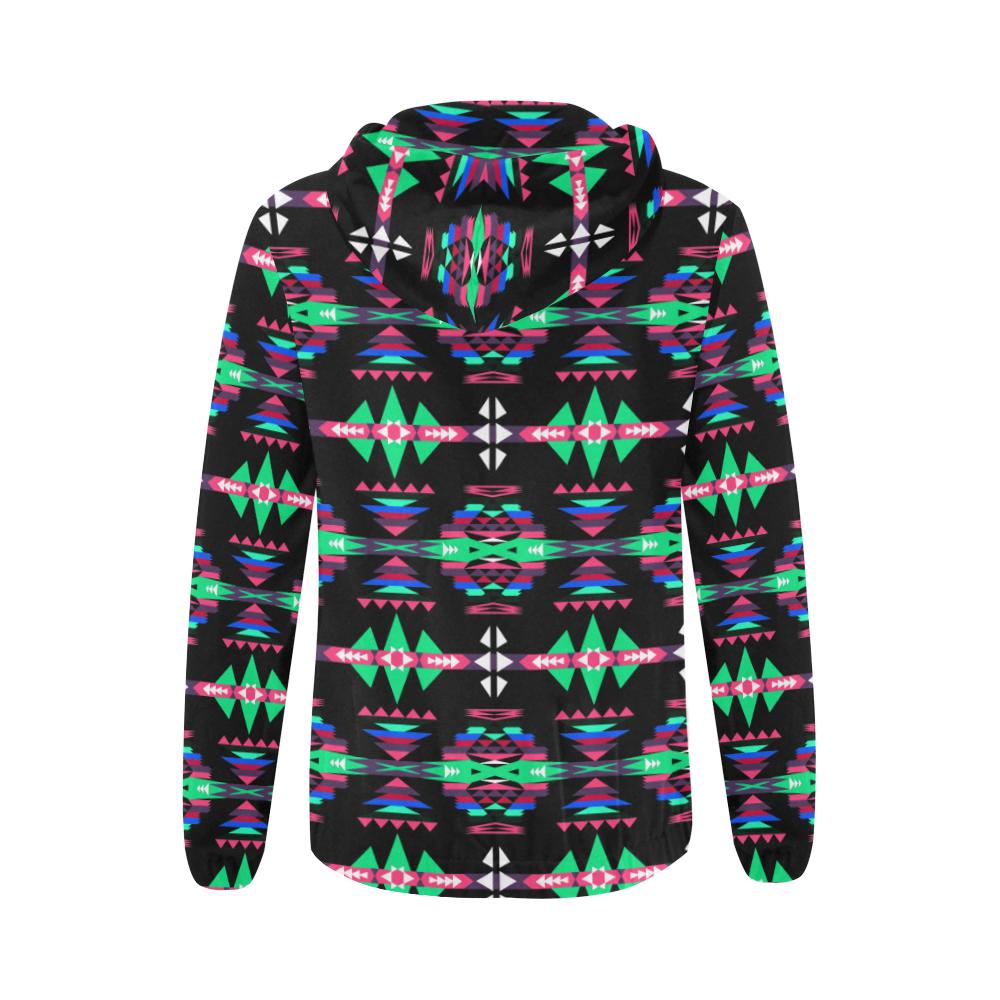 River Trail Journey All Over Print Full Zip Hoodie for Women (Model H14) All Over Print Full Zip Hoodie for Women (H14) e-joyer