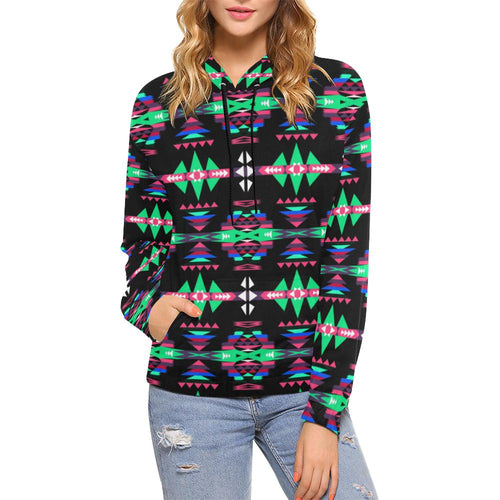 River Trail Journey All Over Print Hoodie for Women (USA Size) (Model H13) All Over Print Hoodie for Women (H13) e-joyer 