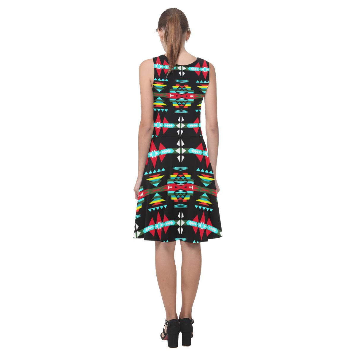 River Trail Sunset Atalanta Casual Sundress(Model D04) Atalanta Sundress (D04) e-joyer