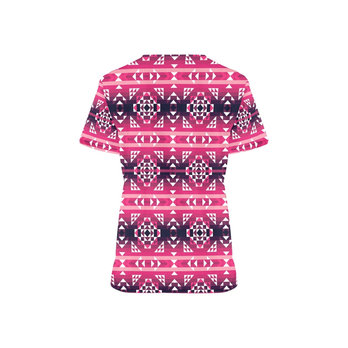 Royal Airspace Red All Over Print Scrub Top Scrub Top e-joyer